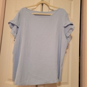 SHEIN Curve 2XL Light Blue Top